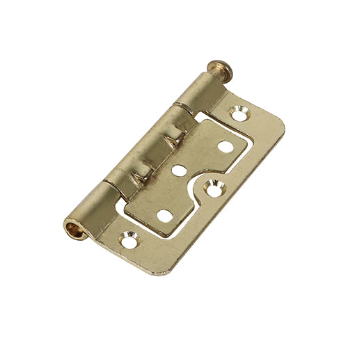 Pair of - TIMCO Hurlinge Hinges Loose Pin (104Z) Steel Electro Brass - 75 x 52