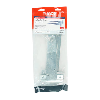 TIMCO Medium Tee Hinges Hot Dipped Galvanised - 12"