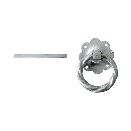 TIMCO Ring Gate Latch Twisted Hot Dipped Galvanised - 6"