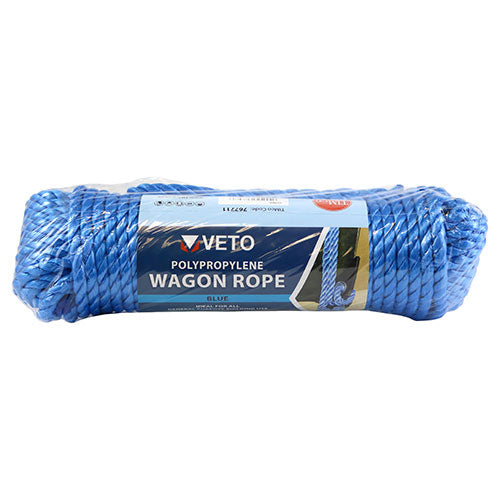 TIMCO Blue Polypropylene Wagon Rope - 9mm x 27m