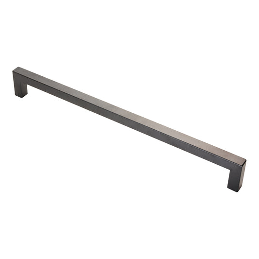 19MM DIA. SQUARE MITRED PULL HANDLE - 450MM C/C - BOLT THROUGH FIXING_x005F

 - MATT BLACK -