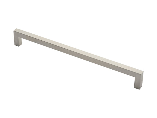 19MM DIA. SQUARE MITRED PULL HANDLE - 450MM C/C - BOLT THROUGH FIXING_x005F

 - SATIN STAINLESS STEEL -