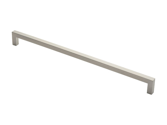 19MM DIA. SQUARE MITRED PULL HANDLE - 600MM C/C - BOLT THROUGH FIXING_x005F

 - SATIN STAINLESS STEEL -