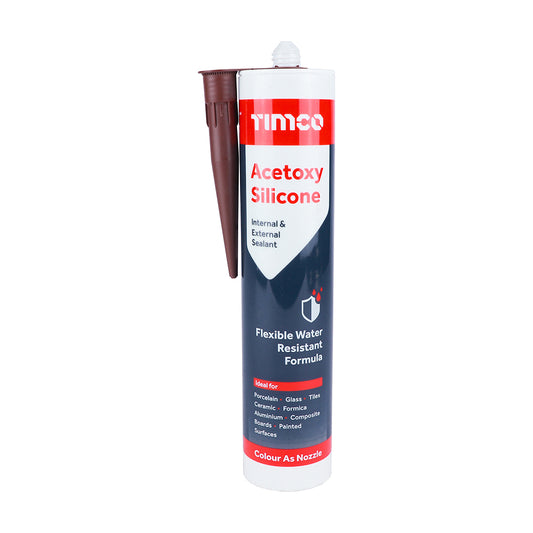 TIMCO Acetoxy Silicone Sealant Brown - 300ml