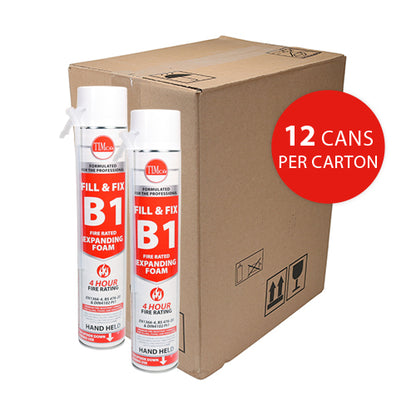 TIMCO Fill & Fix Fire Rated Expanding PU Foam B1 Hand Held - 750ml