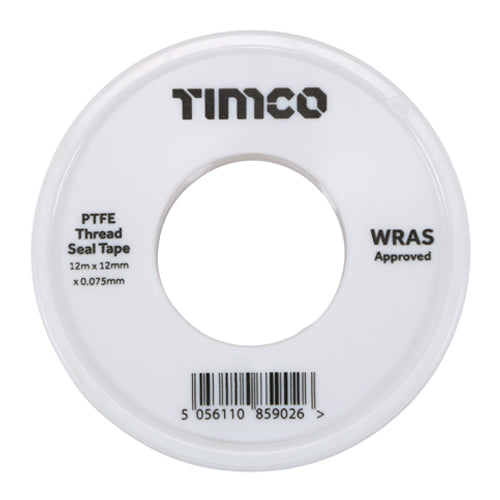 10 x TIMCO PTFE Thread Seal Tape - 12m x 12mm