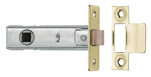 2.5" TUBULAR MORTICE LATCH EB - ELECTRO BRASSED - 64MM